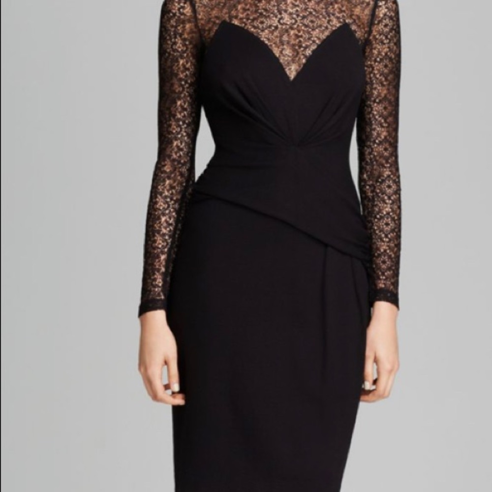 French Connection laced sleeved dress